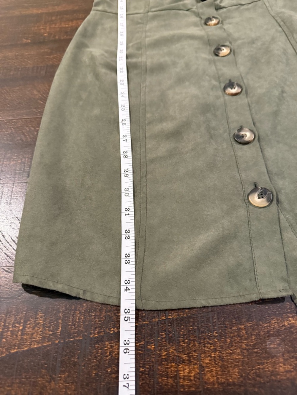 NWT Primark Olive Green Button Front Mini Dress Sleeveless Utility Size 10 - Picture 9 of 11